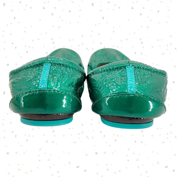 Tieks Emerald Green Patent Leather Ballet Flats Classic Holiday Shoes Size 9 - Picture 4 of 9